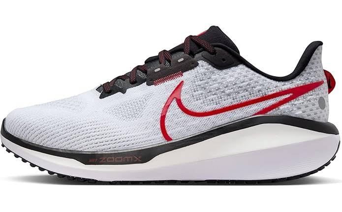نایک Vomero 17 مردانه مدل FB1309‑103 (White/Fire Red) – کفش دویدن اورجینال
