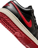 کفش Air Jordan 1 Low Bred مشکی قرمز - نمای کامل