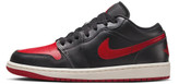 کفش Air Jordan 1 Low Bred مشکی قرمز - نمای اصلی