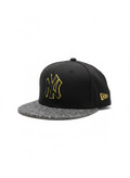 کلاه نیو ارا مدل NY مشکی و طوسی – پارچهای، قابل تنظیم (New Era Snapback Cap