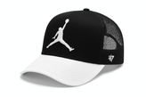 کلاه اسنپبک جردن Jumpman مشکی سفید مدل وارداتی | Jordan Snapback Cap Black White