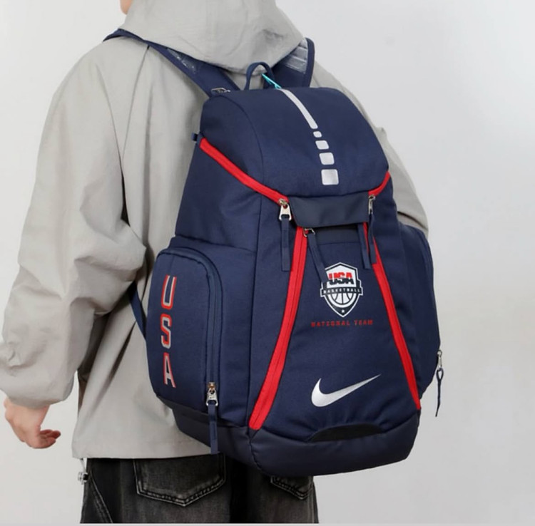 کوله پشتی نایکی Nike مدل USA تیم ملی بسکتبال 🇺🇸 (مستر کوالیتی – وارداتی) | رنگ سورمهای و سفید